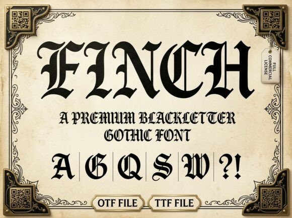 Command Attention with Finch: Bold Gothic Typography