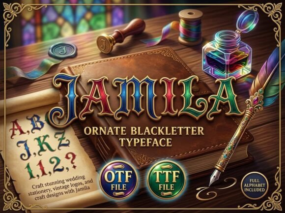 Jamila: A Blackletter Typeface Steeped in Fantasy and Lore