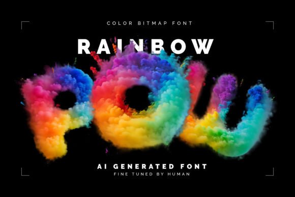 Unleash Creative Magic with the Rainbow Pow Font